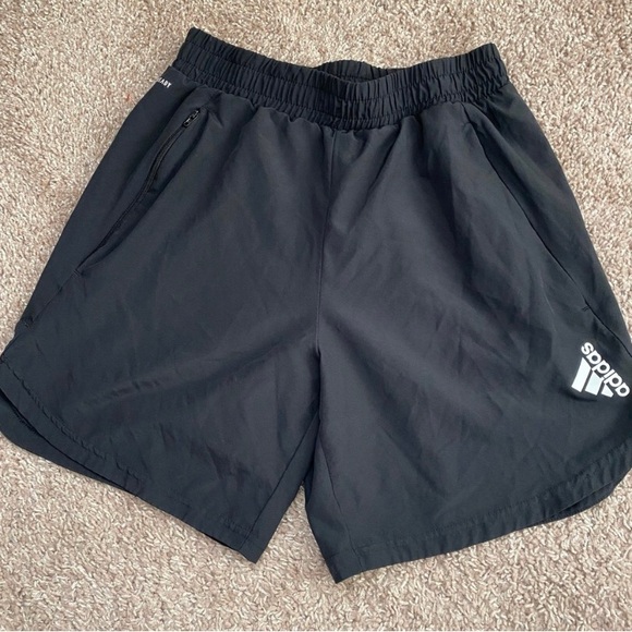 Men's Black Performance Shorts Adidas 7 - Picture 2 of 8
